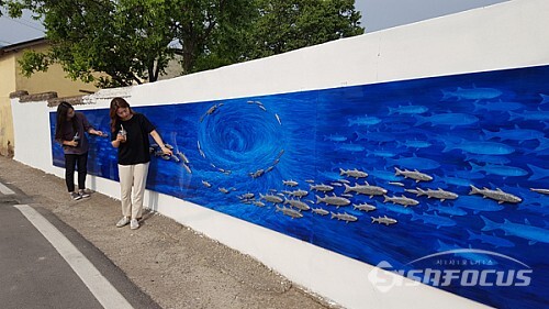 해남군 문내면에 이미 실시한 벽화 사업. 사진/해남군청 제공
