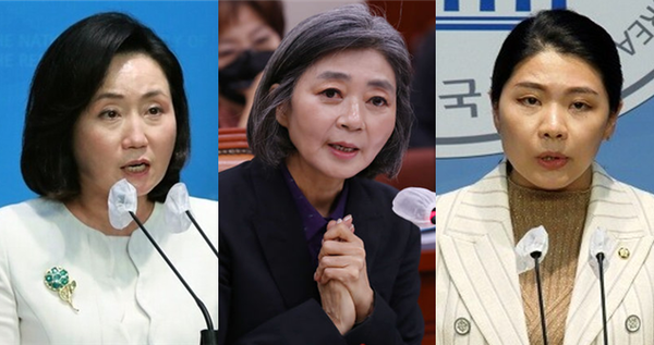 (왼쪽부터) 전주혜 국민의힘 의원, 김행 여성가족부 장관 후보자, 신현영 더불어민주당 의원. 시사포커스DB