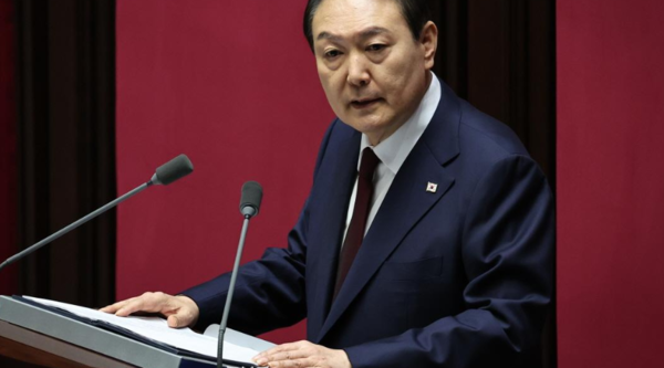 윤석열 대통령이 지난해 10월 25일 국회에서 시정연설을 하고 있는 모습. (사진 / 대통령실)