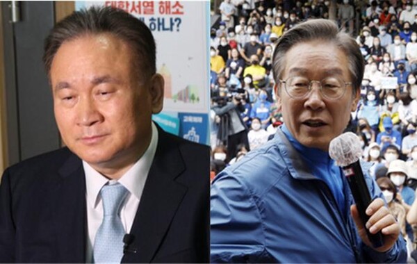 대표적인 비명계(비이재명)로 분류되는 이상민 더불어민주당 의원(좌)과 자신의 강성지지층인 개딸들과 만남을 가지고 있는 이재명 민주당 대표(우). 사진 / 시사포커스DB(좌), ⓒ뉴시스(우)