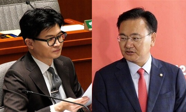 한동훈 법무부 장관(좌)과 유상범 국민의힘 의원(우). 시사포커스DB