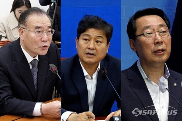 (좌측부터) 더불어민주당 이개호, 김영배, 윤영찬 의원. 사진 / 시사포커스DB