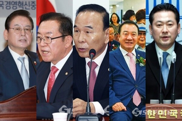 (좌측부터) 국민의힘 정우택, 이종배, 박덕흠, 엄태영, 장동혁 의원, 사진 / 시사포커스DB