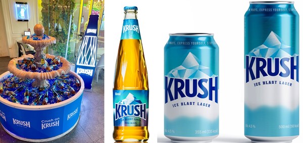 롯데칠성음료 새로운 맥주 크러시(KRUSH) 론칭 이후 자사 맥주 매출이 46% 늘어났다.  ⓒ롯데칠성음료