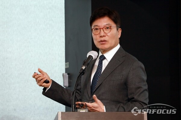 20일 김태유 아이엠비디엑스 대표이사가 비전에 대해 소개하고 있다.(3) [사진 /오훈 기자]