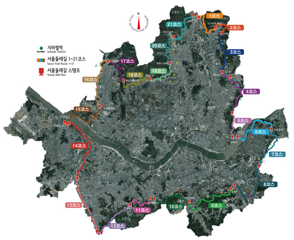 서울둘레길 신규코스 노선 / ⓒ서울시