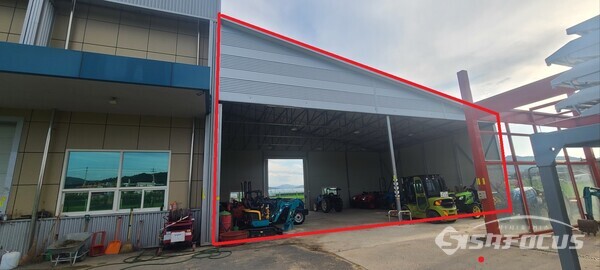 안동시가 농기계임대사업소 서부분소 내 불법 건축물(빨간색 부분) 철거비용을 내년도 본예산에  반영시킬 예정이다.사진/김영삼 기자