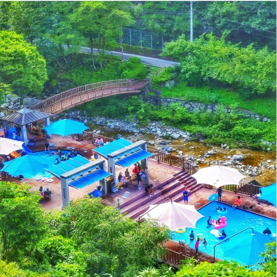 김천 수도산 자연휴양림 물놀이장.ⓒ경북도