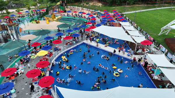 경북도청신도시 예천물놀이장 전경.ⓒ예천군