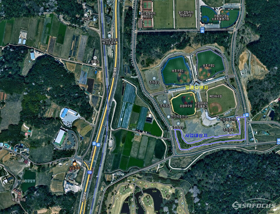 기장군 추진 중인 기후대응 도시숲 위치도. 기장군