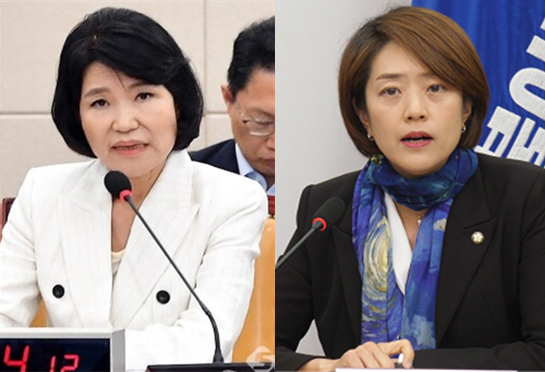 업무에 복귀한 이진숙 방송통신위원장(좌)과 고민정 더불어민주당 의원(우). 시사포커스DB