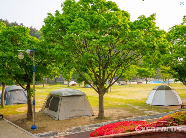 안전·위생시설 개보수 사업과 화재 안전성 확보 사업에 선정된 곳 중 임고강변공원 야영장ⓒ영천시
