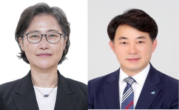 이미라 산림청 차장(왼쪽)김상민 더불어민주당 산림위원장.ⓒ이미라.김상민 