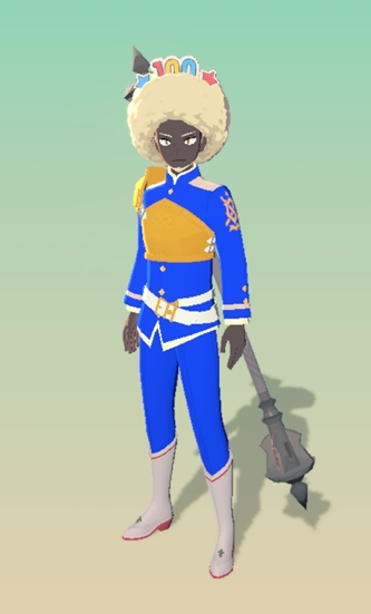 이번 이벤트에서 받을 수 있는 '100일 감사 머리띠'와 '검사학교 교복'을 착용한 모습. ⓒ마비노기 모바일 앱 캡쳐