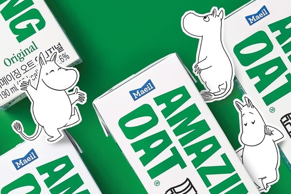 매일유업은 어메이징 오트 출시 5주년과 무민 탄생 80주년을 맞아 핀란드 국민 캐릭터 무민과의 브랜드 협업을 오는 12월까지 진행한다. ⓒ매일유업