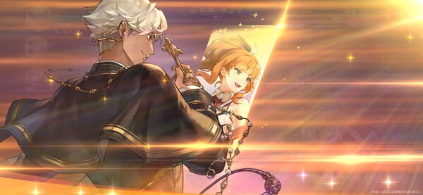 궁극기 발동 컷신. 전투를 진행하면서 모은 게이지에 따라 최대 세 명의 기사가 동시에 기술을 사용하게 된다. ⓒ가디스오더 앱 캡쳐