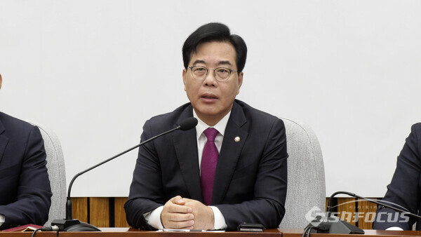 송언석 국민의힘 원내대표가 2일 원내대책회의에서 발언하고 있다. 사진 / 이훈 기자