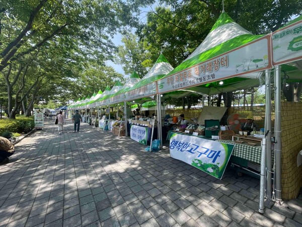 무안 연꽃축제 로컬푸드 부스. 사진/무안군청