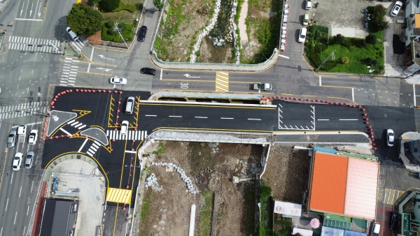 15일부터 임시 개통을 앞 둔 수도교 모습. 사진/사천시