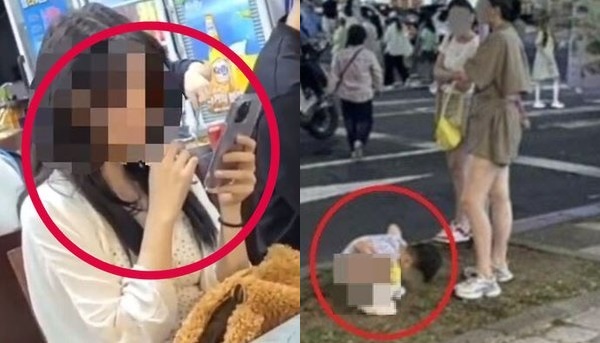 무비자 입국 중국인이 증가하면 기초 질서 훼손과 불법 체류 우려 등이 있다. 서울 강남 한 식당에서 실내흡연을 하는 중국인(사진 좌), 제주도 길가에서 대변을 보는 중국인 어린이ⓒ온라인 커뮤니티