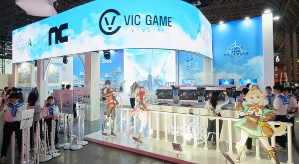 '도쿄게임쇼' 엔씨소프트의 부스 전경. ⓒ엔씨소프트