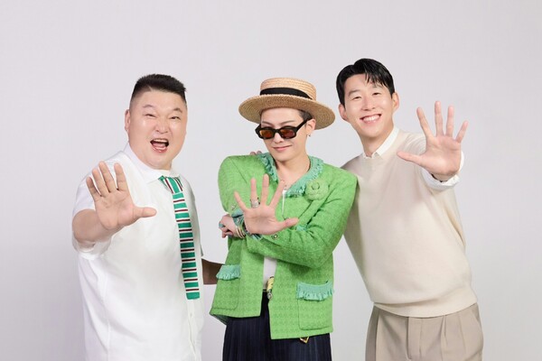 하나은행 광고 모델인 강호동, 지드래곤, 손흥민. ⓒ하나은행