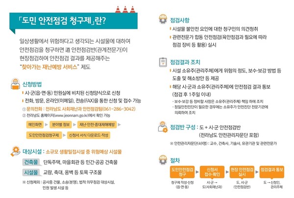 도민 안전점검 청구제 홍보물. 사진/전남도청
