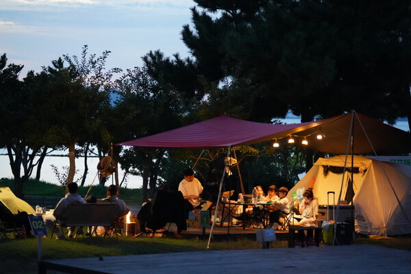 전남캠핑관광박람회가 열리는 오시아노 캠핑장 전경. 사진/해남군청