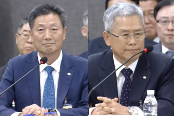 전대욱 한국수력원자력 사장 직무대행(좌), 김동철 한국전력공사 사장 ⓒ국회방송