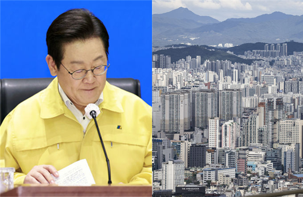 이재명 대통령(좌)과 서울 시내 아파트 단지 풍경(우). ⓒ뉴시스