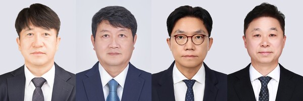 현대백화점그룹이 30일 2026년 정기임원인사를 발표했다. 27명이 승진했고 21명이 전보됐다. 주력 계열사 임원은 유임시켜 경영안정성을 방점을 둔게 특징이다. 사진은 민왕일 현대리바트 대표 내정자(사장), 이진원 현대L&C 대표(부사장), 이종근 현대지에프홀딩스 경영전략실장(부사장), 유재기 현대에버다임 대표 내정자(전무)(사진 순서 좌에서 우로)