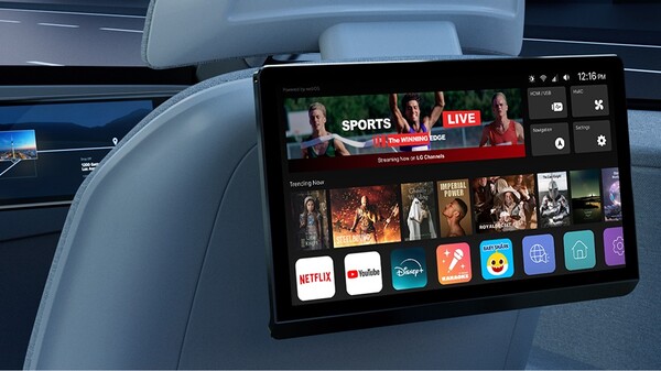차량에 적용된 LG전자 webOS. ⓒLG전자
