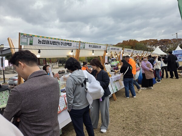 9일 경주 대릉원 봉황대 일원에서 ‘POST APEC 전국 관광기업지원센터 팝업스토어’가 열리고 있다.ⓒ경북도 
