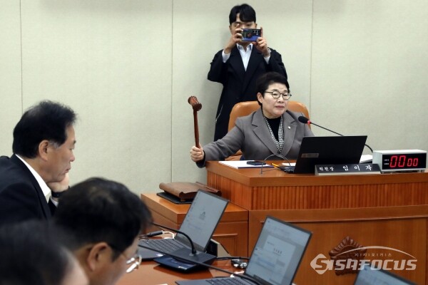 17일 임이자 기재위원장이 의사봉을 두드리고 있다.(1)