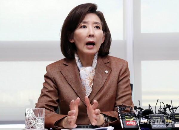 20일 나경원 의원이 긴급 기자회견을 하고 있다.(2)