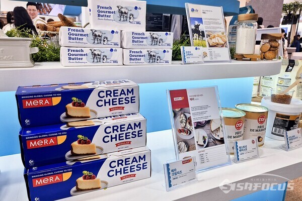 대한제분이 전시한 메라 크림치즈와 체스트넛 페이스트 (사진 / 강민 기자)