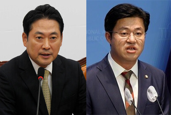 장동혁 국민의힘 대표(좌)와 박상혁 더불어민주당 원내소통수석부대표(우). 시사포커스DB