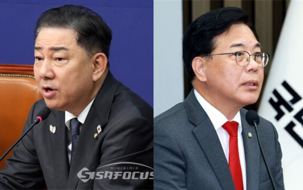 더불어민주당 김병기 원내대표(좌)와 국민의힘 송언석 원내대표(우). 시사포커스DB